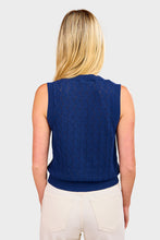 Load image into Gallery viewer, Astrid Knit Top - Navy Organic Cotton & Silk