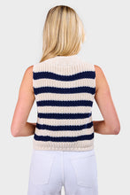 Load image into Gallery viewer, Lily Stripe Tank - Ivory & Navy Stripe