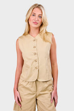 Load image into Gallery viewer, Delfina Vest - Bleached Sand