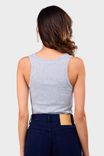 Load image into Gallery viewer, Camilo Classic Rib Top - Medium Grey Melange
