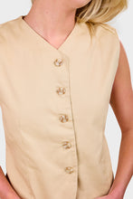 Load image into Gallery viewer, Delfina Vest - Bleached Sand