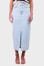 Load image into Gallery viewer, Niki Soft Bleached Denim Skirt - Bleached White