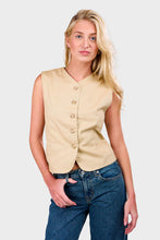 Load image into Gallery viewer, Delfina Vest - Bleached Sand
