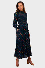Load image into Gallery viewer, High Neck Isabel Dress - Midnight Trellis