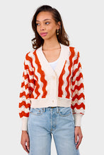 Load image into Gallery viewer, Luna Cardi - Ivory & Tomato Combo