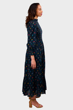 Load image into Gallery viewer, High Neck Isabel Dress - Midnight Trellis