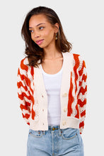 Load image into Gallery viewer, Luna Cardi - Ivory & Tomato Combo