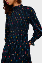 Load image into Gallery viewer, High Neck Isabel Dress - Midnight Trellis