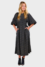 Load image into Gallery viewer, Carola Dress - Eline Print Black/Beige