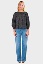 Load image into Gallery viewer, Carla Blouse - Eline Print Black/Beige
