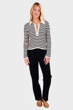 Load image into Gallery viewer, Elliot Stripe Sweater - Ivory & Black Stripe