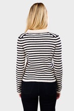 Load image into Gallery viewer, Elliot Stripe Sweater - Ivory & Black Stripe