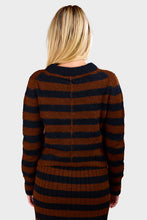 Load image into Gallery viewer, Ava Stripe Sweater - Black & Cocoa Stripe