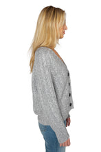 Load image into Gallery viewer, Wool Cashmere Marled Cable Cardigan - Frost Gray