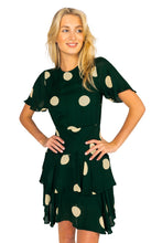 Load image into Gallery viewer, Mon Cheri Mini Dress - Veia Polka Dot Forest
