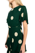 Load image into Gallery viewer, Mon Cheri Mini Dress - Veia Polka Dot Forest