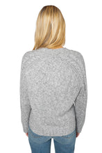 Load image into Gallery viewer, Wool Cashmere Marled Cable Cardigan - Frost Gray