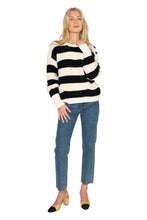 Load image into Gallery viewer, Aimee Sweater - Ivory + Black Stripe