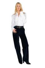 Load image into Gallery viewer, High Rise Relaxed Cord Trouser - Navy
