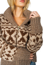 Load image into Gallery viewer, Cowichon Zip Sweater - Oatmeal Multi