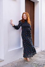 Load image into Gallery viewer, High Neck Isabel Dress - Midnight Trellis