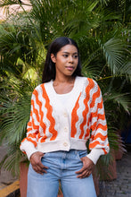 Load image into Gallery viewer, Luna Cardi - Ivory & Tomato Combo