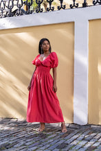 Load image into Gallery viewer, Teatro Midi Dress - Crimson