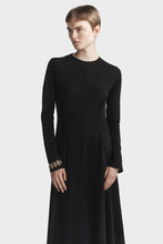 Load image into Gallery viewer, 0053 Long Jersey Dress Seam Detail - Black