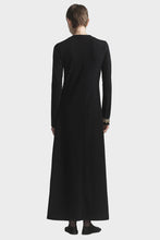 Load image into Gallery viewer, 0053 Long Jersey Dress Seam Detail - Black