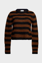 Load image into Gallery viewer, Ava Stripe Sweater - Black & Cocoa Stripe