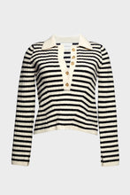 Load image into Gallery viewer, Elliot Stripe Sweater - Ivory & Black Stripe