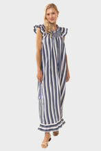 Load image into Gallery viewer, Delfina Dress - Air Force Blue Stripes
