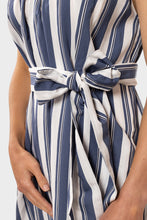 Load image into Gallery viewer, Delfina Dress - Air Force Blue Stripes