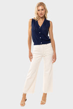 Load image into Gallery viewer, Astrid Knit Top - Navy Organic Cotton & Silk