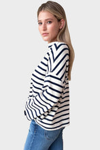 Load image into Gallery viewer, Bateau Top - Navy Stripe