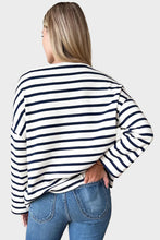 Load image into Gallery viewer, Bateau Top - Navy Stripe