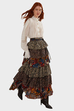 Load image into Gallery viewer, Jujus Garden Black Midi Skirt