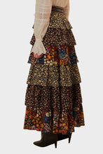 Load image into Gallery viewer, Jujus Garden Black Midi Skirt
