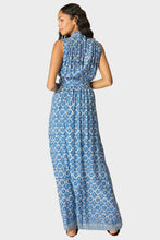 Load image into Gallery viewer, Nico Sleeveless Maxi - Fleur-De-Lis Blue
