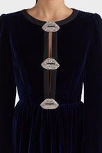 Load image into Gallery viewer, Camille Bows Mini Dress - Navy/Black/Lips