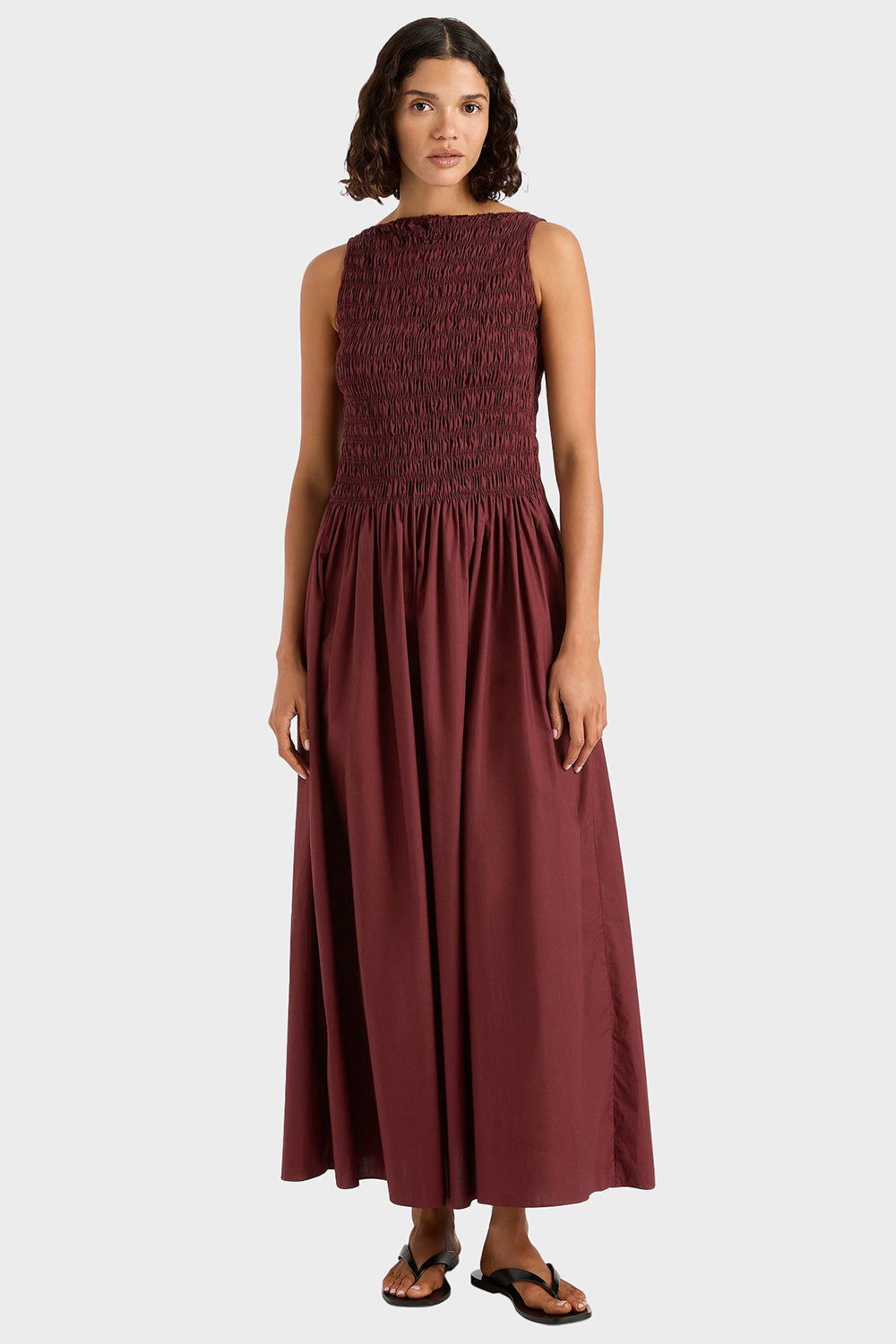 Margot Midi Dress - Bordeaux Apothea Margot Midi Dress - Bordeaux Apothea