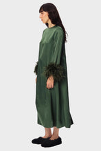 Load image into Gallery viewer, Suzi Maxi Dress with Detachable Feathers - Green