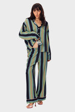 Load image into Gallery viewer, Pastelle Oversized Shirt - Teal Stripes