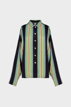 Load image into Gallery viewer, Pastelle Oversized Shirt - Teal Stripes