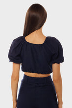 Load image into Gallery viewer, Rosa Blouse - Navy Linen
