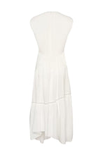 Load image into Gallery viewer, Gathered Seam Lace Inset Dress - White