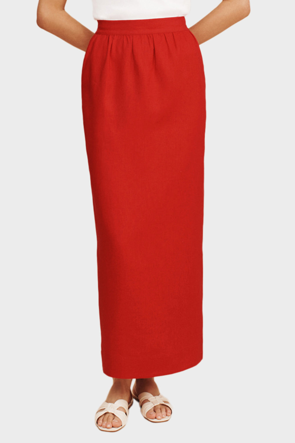 Bonnie Pencil Skirt - Red – Apothea