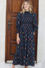 Load image into Gallery viewer, High Neck Isabel Dress - Midnight Trellis