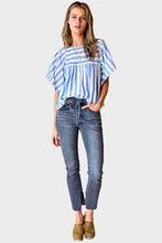 Load image into Gallery viewer, Basalie Top - Scallop Blue Stripe