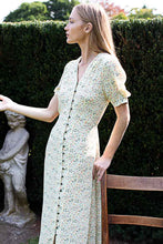 Load image into Gallery viewer, Lucyia Antique Dress - Butter Yellow Flowers